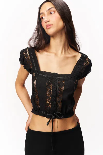 Danielle Guizio Ny Emery Blouse In Black