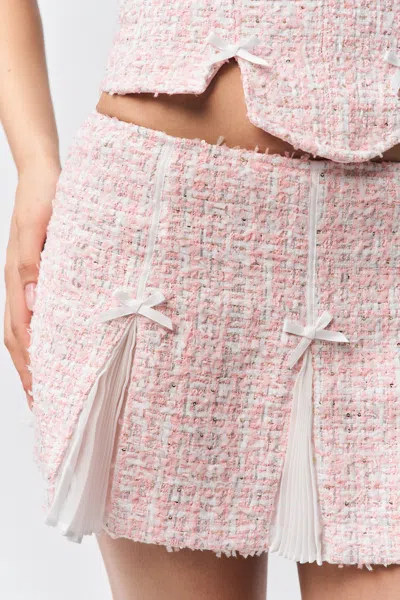 Danielle Guizio Ny Emory Skirt In Baby Pink