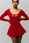 Danielle Guizio Ny Evelyne Dress In Red Love
