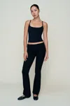 Danielle Guizio Ny Fearless Foldover Pant In Blue