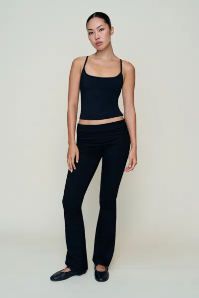 Danielle Guizio Ny Fearless Foldover Pant In Blue