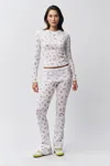 Danielle Guizio Ny Flared Thermal Pant In White