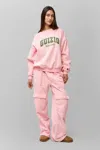 Danielle Guizio Ny Fleece Cargo Sweatpant In Ballet Slipper
