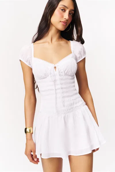 Danielle Guizio Ny Formentera Mini Dress In White