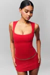 Danielle Guizio Ny Full Length Celestial Top In Red Love