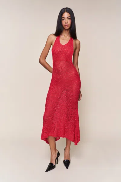 Danielle Guizio Ny Giselle Sequin Dress In Red