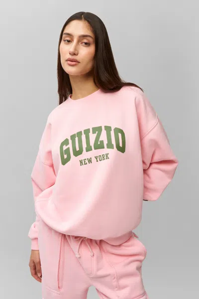 Danielle Guizio Ny Guizio Fleece Crewneck In Ballet Slipper