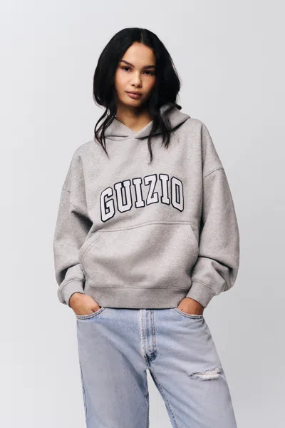 Danielle Guizio Ny Guizio Pullover Hoodie In Heather Grey