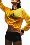 Danielle Guizio Ny Guizio X Champion Warm-up Long Sleeve In Yellow Cab