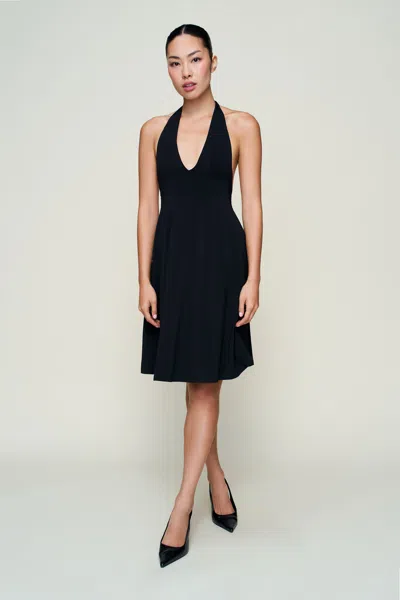 Danielle Guizio Ny Halter Dress In Black