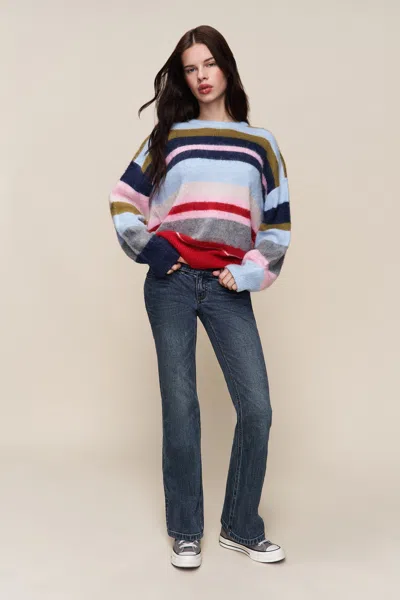Danielle Guizio Ny Hawley Oversized Stripe Jumper In Blue
