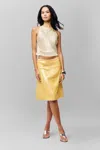 Danielle Guizio Ny Isabelle Sequin Midi Skirt In Honey Butter
