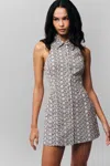 Danielle Guizio Ny Isla Gingham Dress In Black/white
