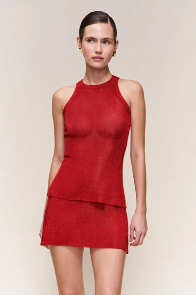 Danielle Guizio Ny Jewels Skirt In Red