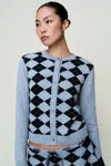 Danielle Guizio Ny June Relaxed Cardigan In Blue