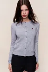Danielle Guizio Ny June Relaxed Wool Cardigan In Gray