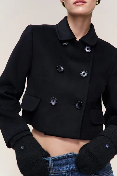 Danielle Guizio Ny Knit Mittens In Black