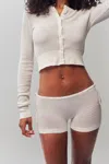 Danielle Guizio Ny Knit Side Tie Short In White