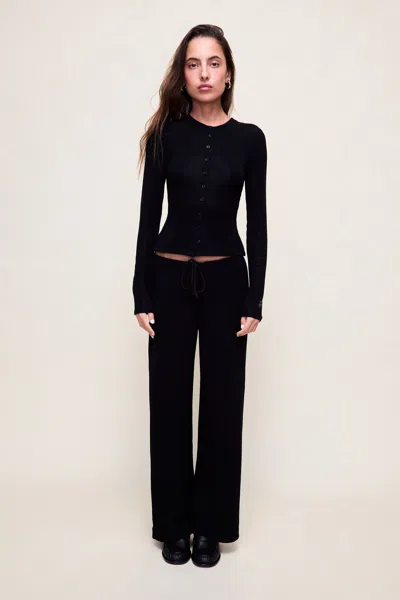 Danielle Guizio Ny Lana Relaxed Pant In Black