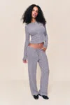 Danielle Guizio Ny Lana Relaxed Pant In Gray