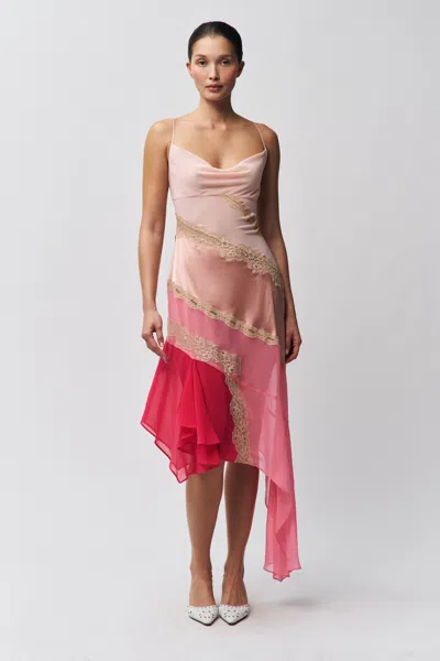 Danielle Guizio Ny Leah Dress In Candy Apple