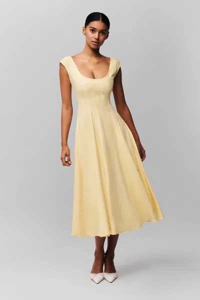 Danielle Guizio Ny Leila Dress In Honey Butter