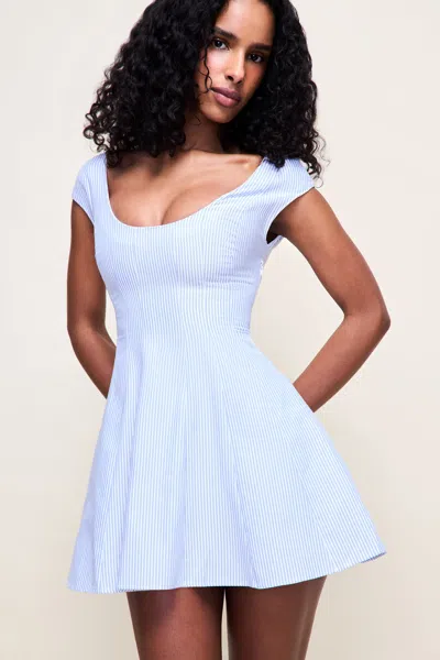 Danielle Guizio Ny Leila Mini Dress In Blue