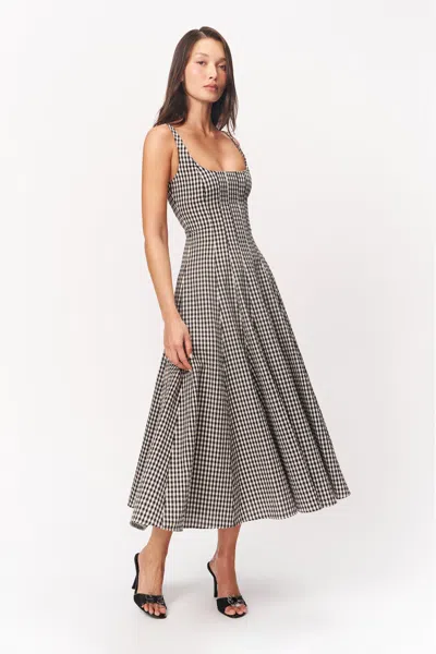 Danielle Guizio Ny Leila Tank Gingham Dress In Multi
