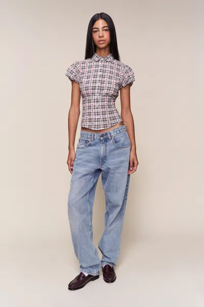 Danielle Guizio Ny Liana Plaid Top In Multi