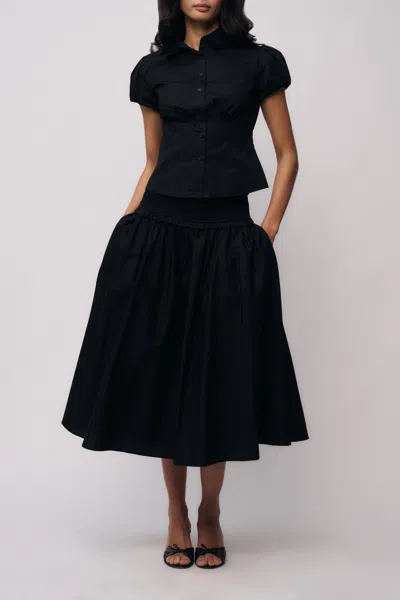 Danielle Guizio Ny Liana Top In Black