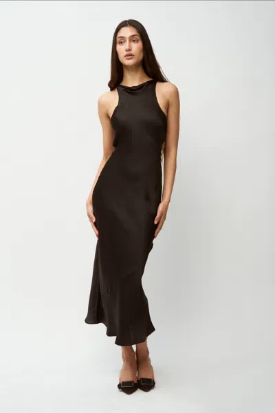 Danielle Guizio Ny Lina Midi Dress In Black