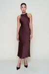 Danielle Guizio Ny Lina Midi Dress In Brown