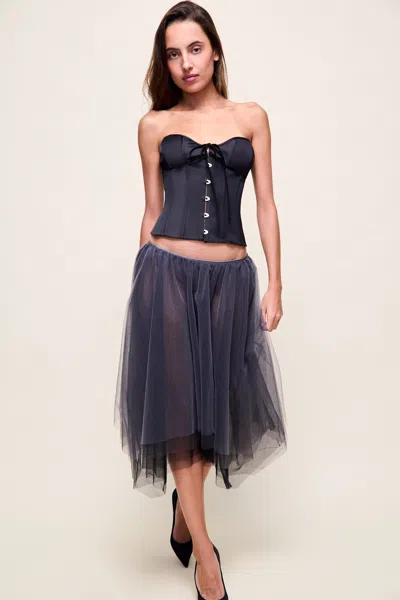 Danielle Guizio Ny Loulou Tulle Skirt In Blue