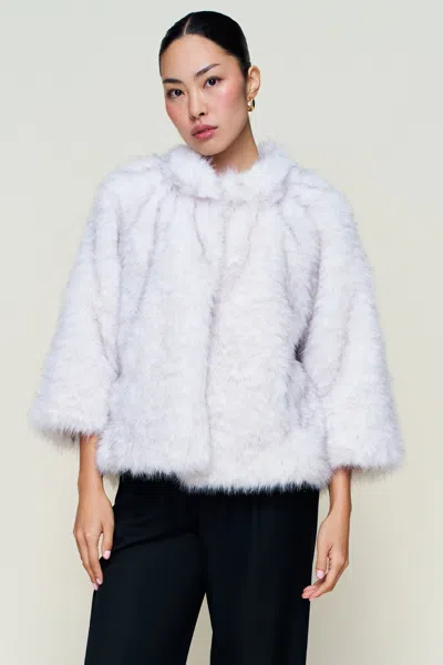 Danielle Guizio Ny Lucienne Faux Fur Topper In White