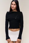 Danielle Guizio Ny Luretta Sweater In Black