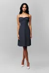 Danielle Guizio Ny Margaux Midi Dress In Navy
