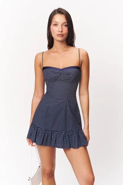 Danielle Guizio Ny Margaux Mini Dress In Blue