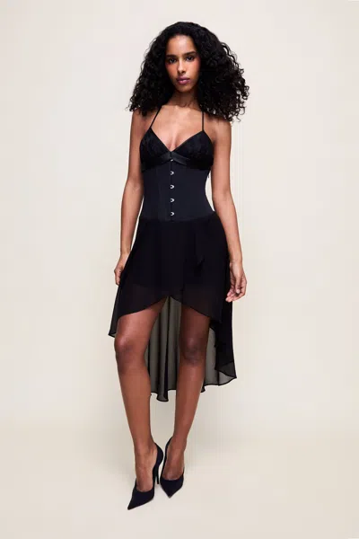 Danielle Guizio Ny Marini Corset Dress In Black