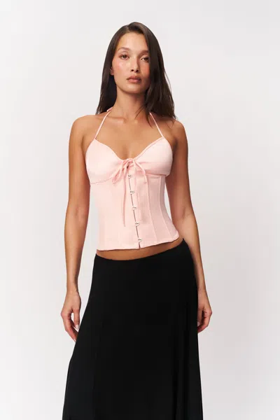 Danielle Guizio Ny Marini Corset Top In Pink