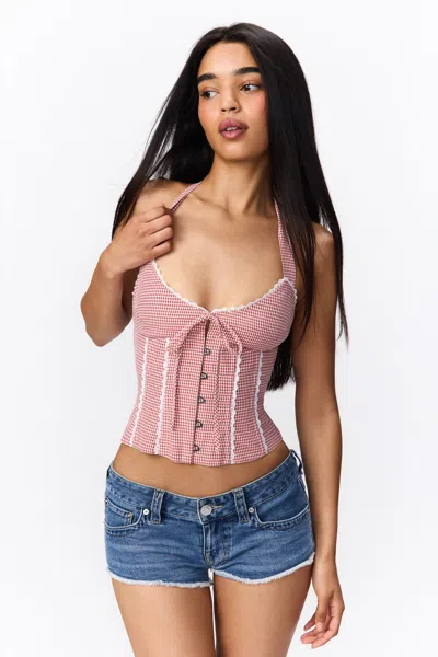 Danielle Guizio Ny Marini Gingham Corset