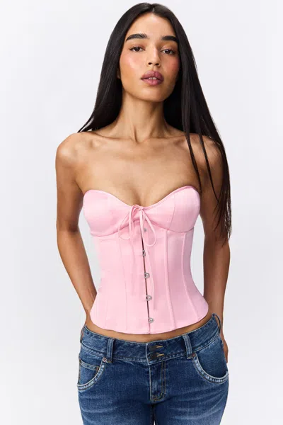 Danielle Guizio Ny Marini Strapless Corset In Pink