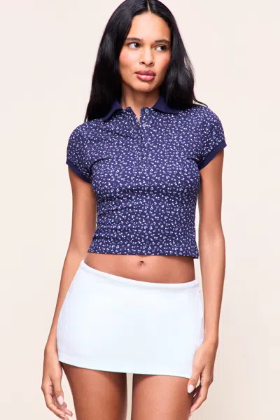 Danielle Guizio Ny Micro Mini Denim Skirt In Blue