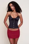 Danielle Guizio Ny Micro Mini Stretch Skirt In Black