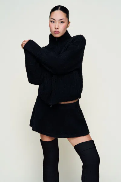 Danielle Guizio Ny Mila Zip Up In Black