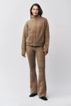 Danielle Guizio Ny Mila Zip Up In Brown