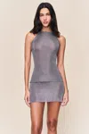 Danielle Guizio Ny Millie Top In Gray