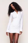 Danielle Guizio Ny Mynette Corset Shirt Dress In White