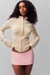 Danielle Guizio Ny Nell Zip Up In Cream