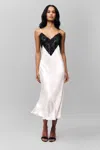 Danielle Guizio Ny Nova Slip Midi Dress In Ivory