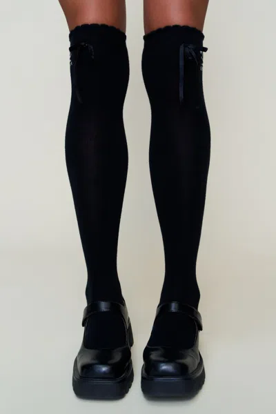 Danielle Guizio Ny Over The Knee Socks In Black